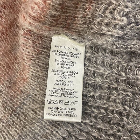 Anthropologie Knitted & Knotted Peplum Ombre Open Cardigan Sweater Size Large - Picture 7 of 10